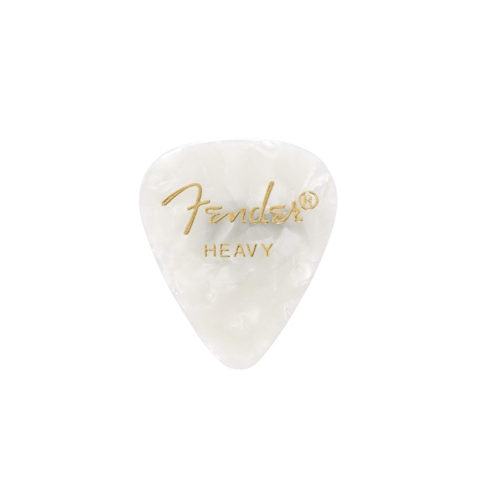 Fender Premium Celluloid 351 Shape Heavy White Moto 12-Adet Pena